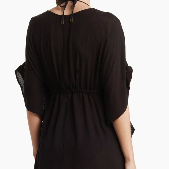 Elan Crochet Cover-Up Tunic, black, small - Picture 2 of 6